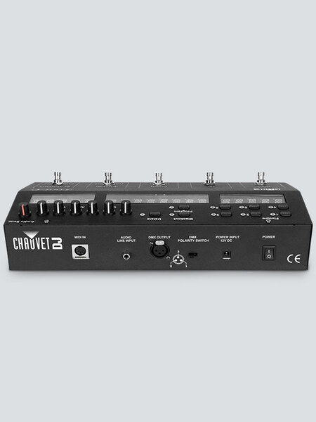 FOOTC2 FOOT-C IS A COMPACT 36-CHANNEL DMX FOOT CONTROLLER THAT CAN CONTROL UP TO 6 SIX-CHANNEL FIXTURES AND